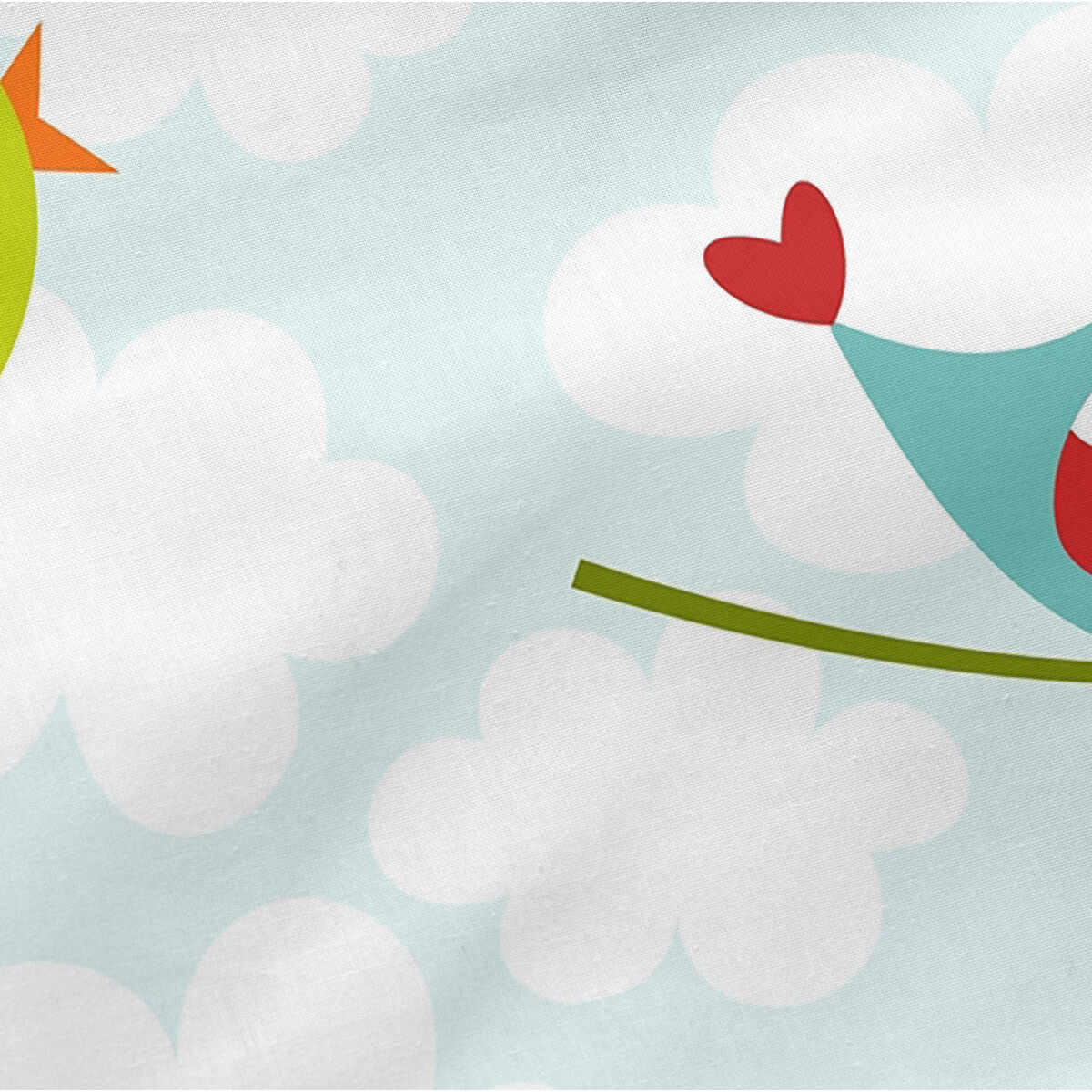 Capa de almofada HappyFriday Mr Fox Little Birds Multicolor 50 x 75 cm